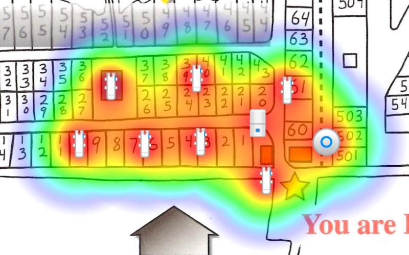 example wireless coverage heat map