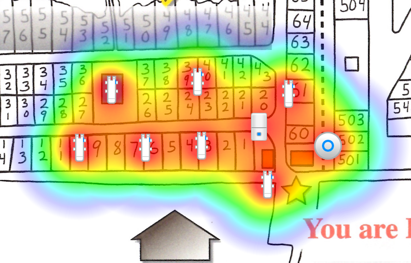 example wireless coverage heat map