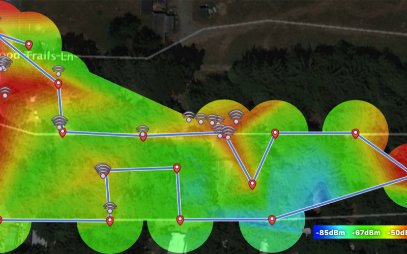 example wi-fi survey heat map