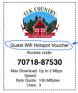 Sample Guest Wi-Fi Voucher